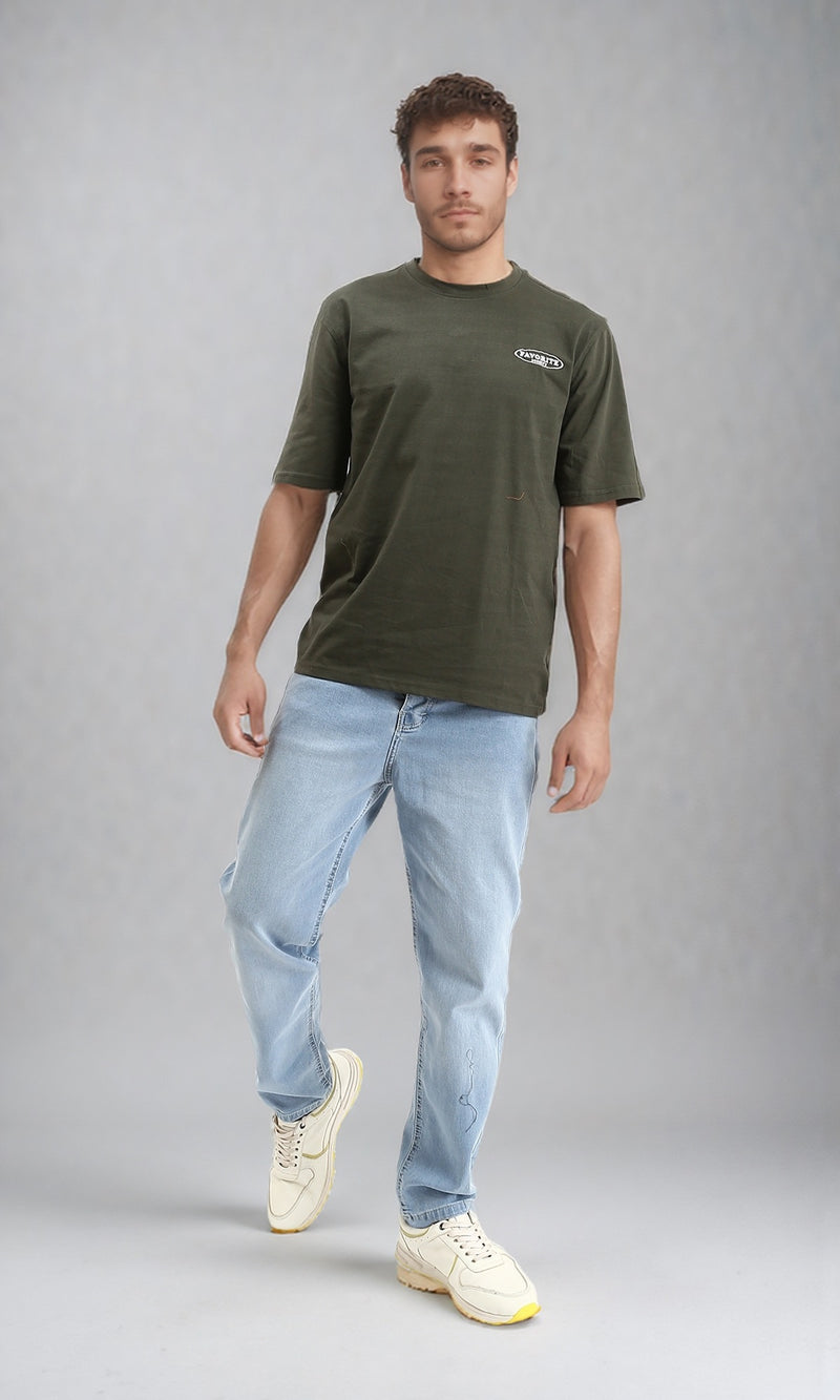 R207711 - Regular Fit Printed Tee - Dark Olive