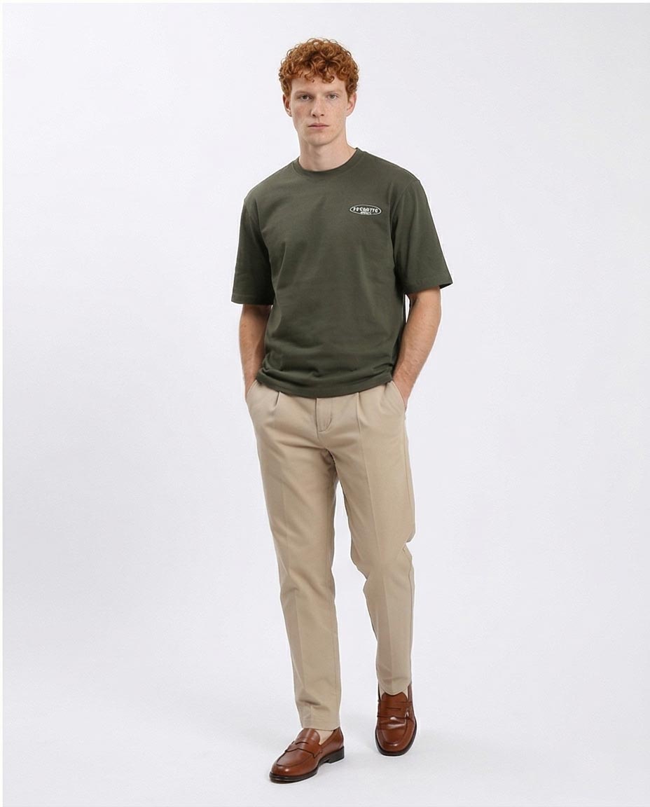Ravin Heavyweight 100% Cotton "Favorite Society" Graphic Tee - Olive - R207711