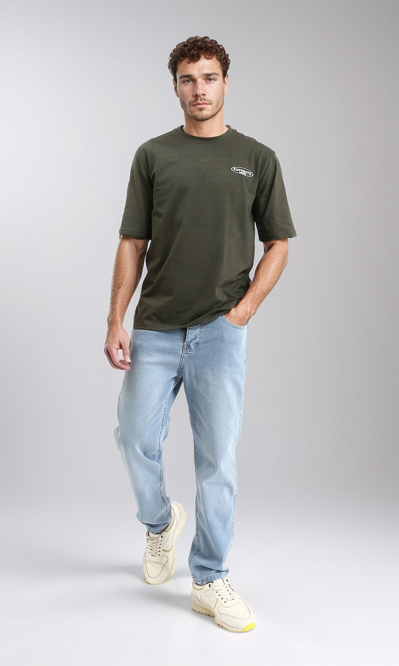 R207711 - Regular Fit Printed Tee - Dark Olive