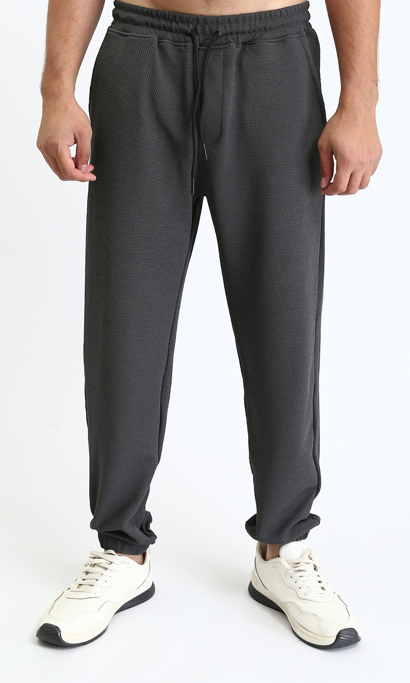 R207759 - Slip On Pants with Elastic Waist - Dark Grey
