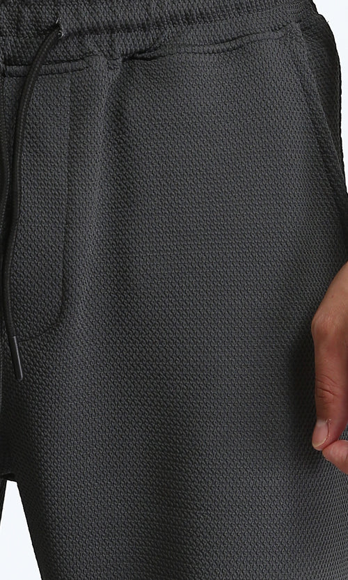 R207759 - Slip On Pants with Elastic Waist - Dark Grey