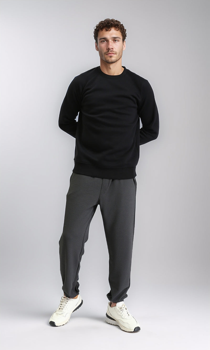 R207759 - Slip On Pants with Elastic Waist - Dark Grey