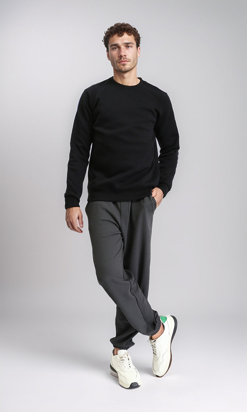 R207759 - Slip On Pants with Elastic Waist - Dark Grey