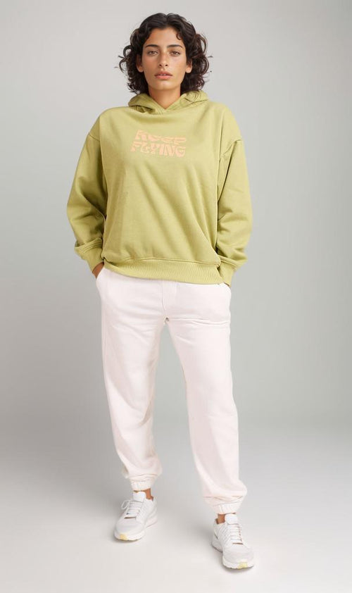 R207767 - Keep Flying Graphic Hoodie - Olive Green