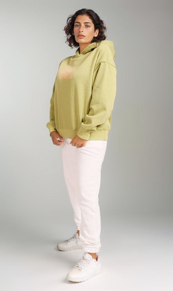 R207767 - Keep Flying Graphic Hoodie - Olive Green