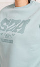 R207768 - Graphic Melton Sweatshirt - Mint Green
