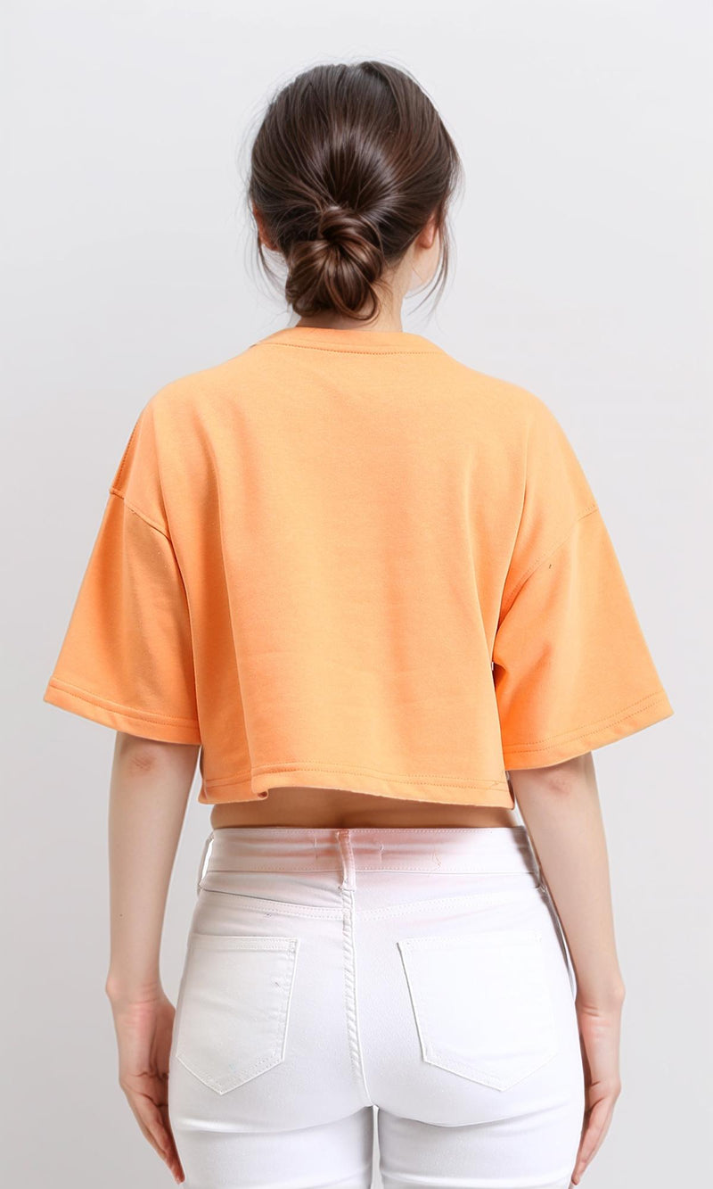 R207780 - "Ancient Wonders" Printed Short Tee - Light Orange