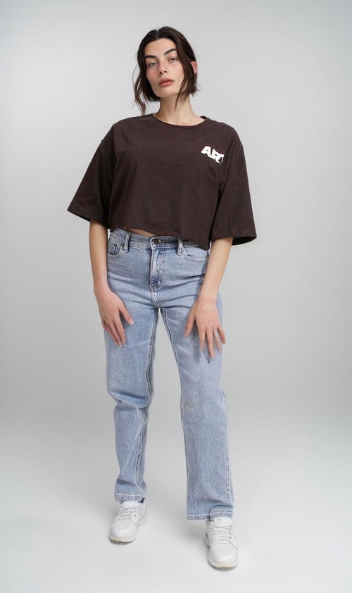 R207781 - Graphic Printed Oversized T-Shirt - Black