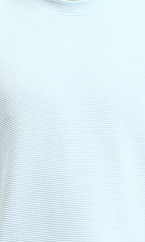 R207843 - Ribbed Round Neck Cotton Tee - Pastel Blue
