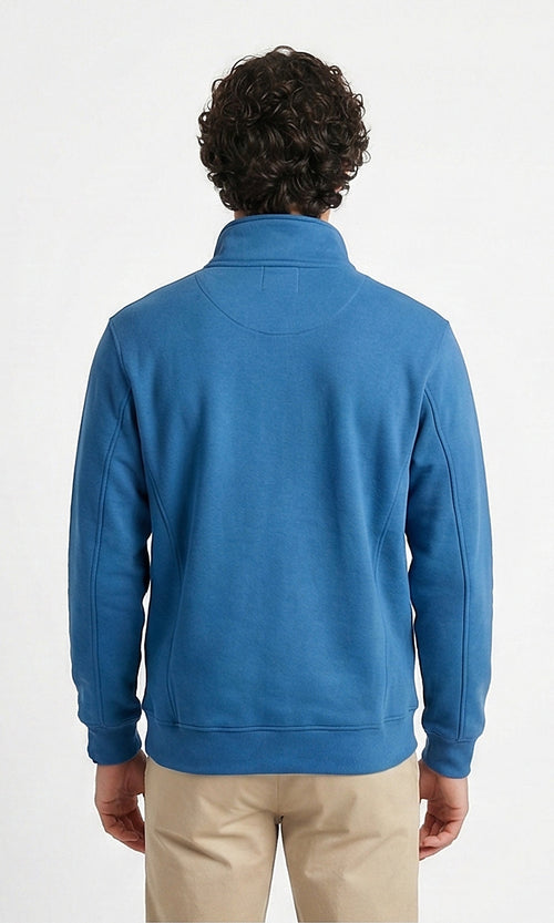 Essential Blue Quarter-Zip Sweatshirt