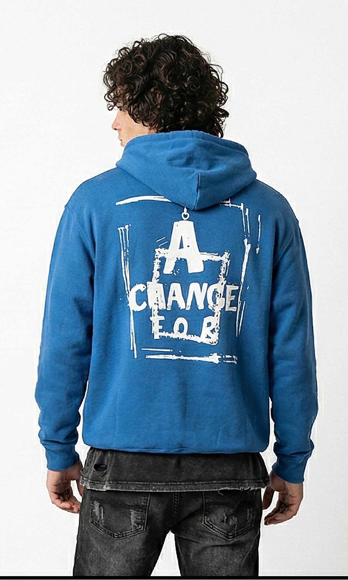 Ravin Men's Blue Graphic Print Pullover Hoodie