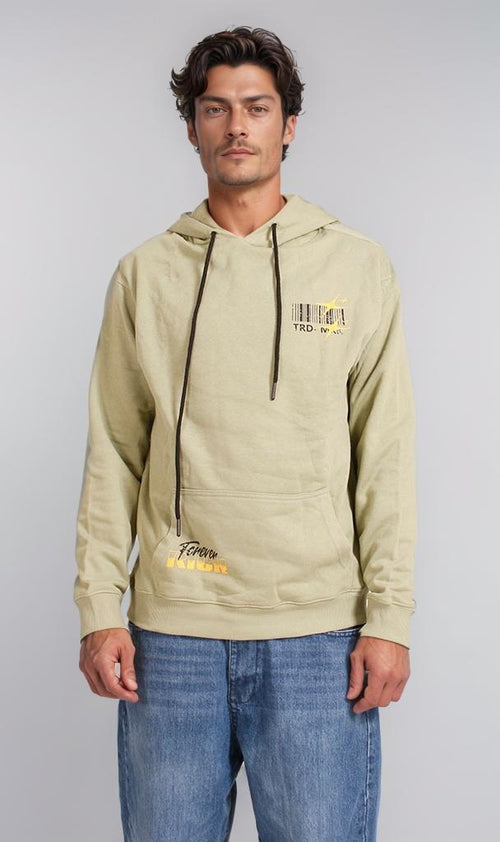 R207859 - Graphic Hoodie - Pale Yellow