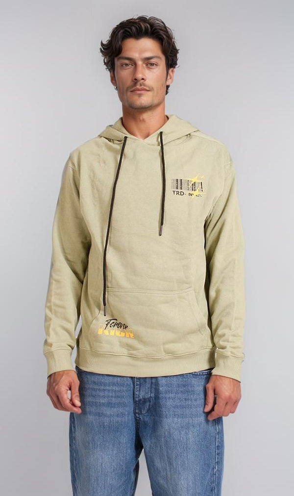 R207859 - Graphic Hoodie - Pale Yellow