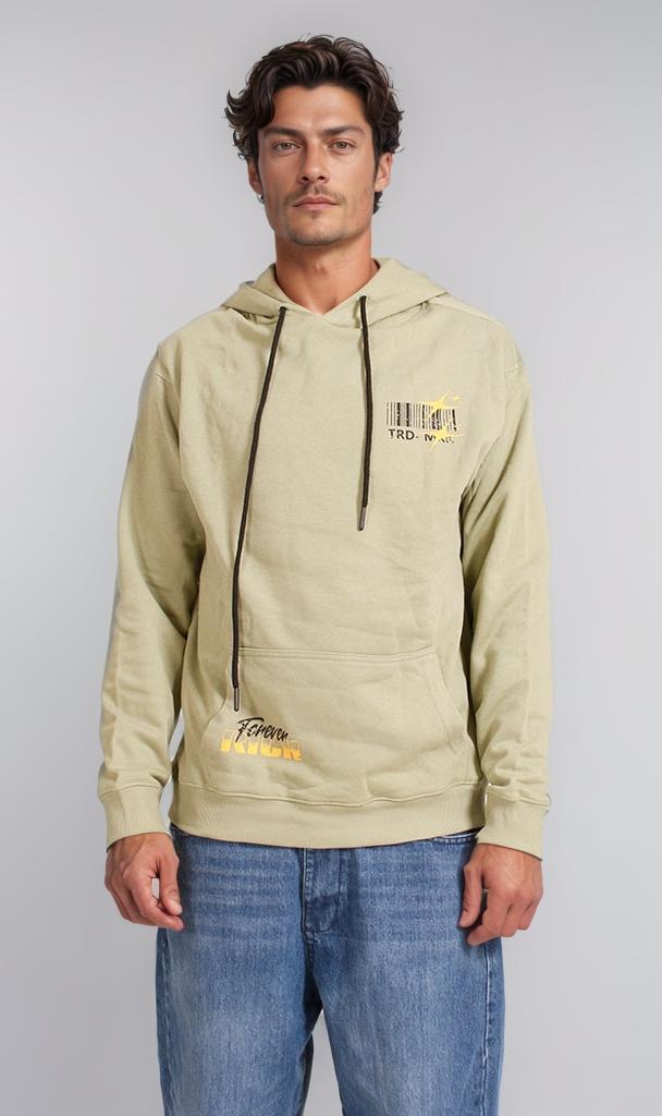 R207859 - Graphic Hoodie - Pale Yellow