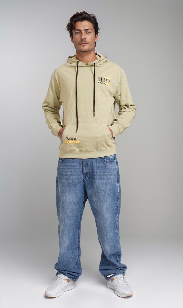 R207859 - Graphic Hoodie - Pale Yellow