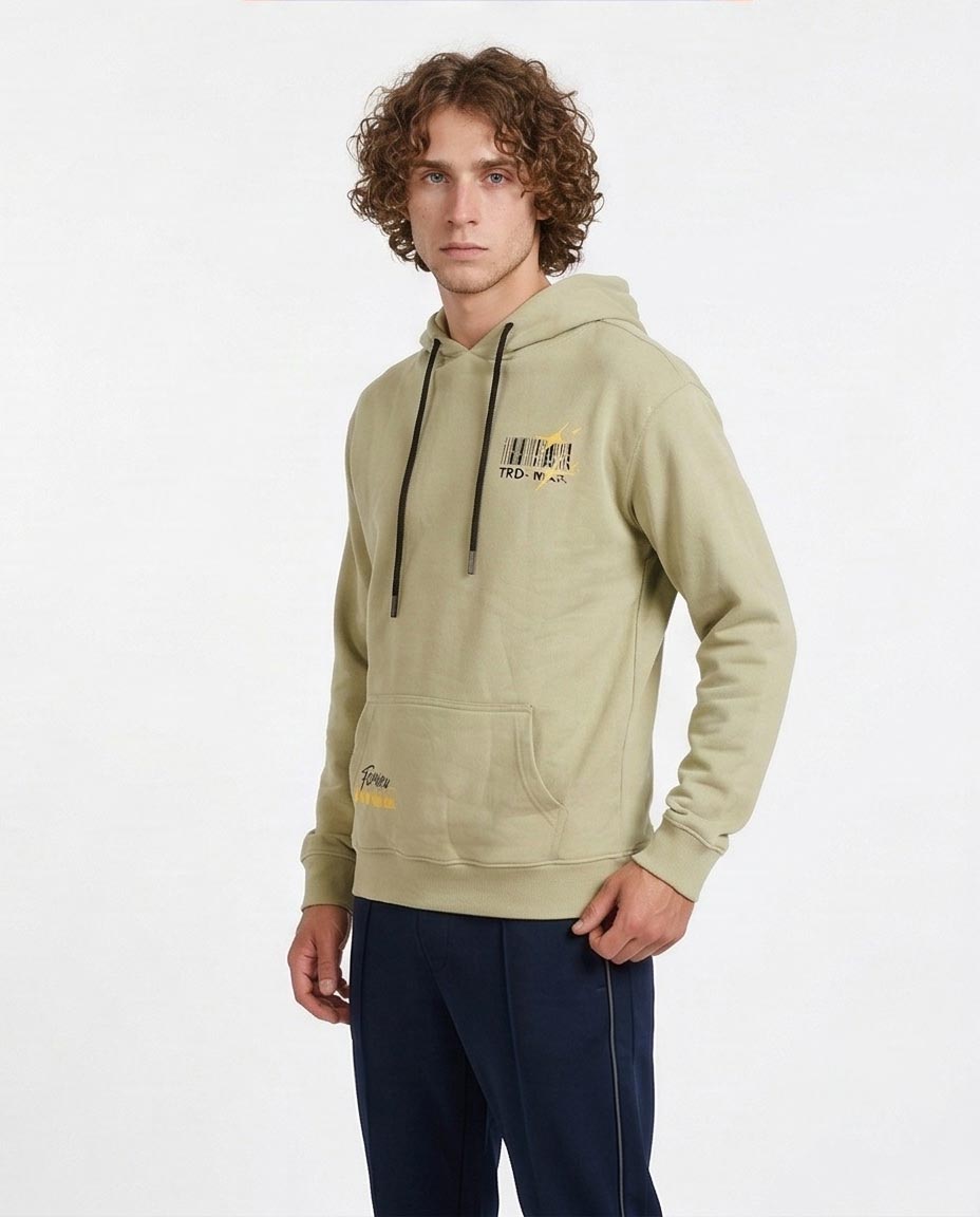 R207859 - Graphic Hoodie - Pale Yellow