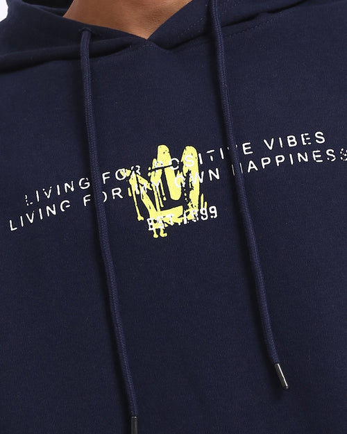 Ravin Men’s "World Wide" Graphic Hoodie – Navy Blue - R207861