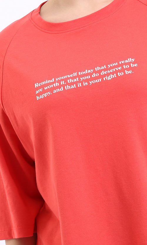 R207864 - Printed Summer Comfy Long Tee - Watermelon