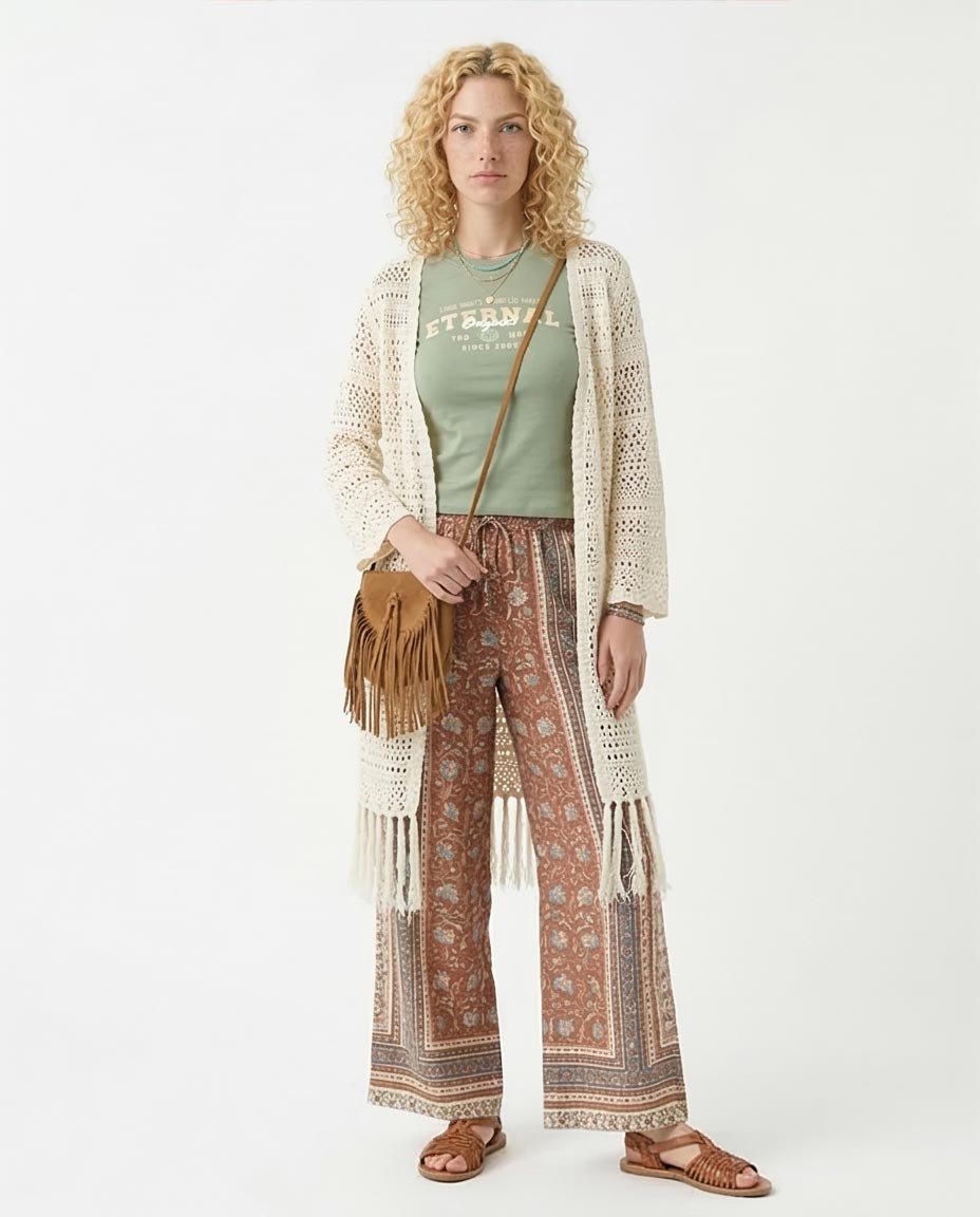 تي شيرت نسائي قصير بطبعة Eternal Original Slim Fit من Ravin – أخضر فاتح - R207866