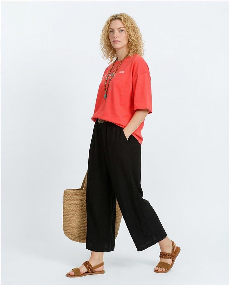 Ravin | "Nubian Village" Oversized Graphic Tee – Coral - R207869