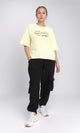 R207873 - Crew Neck Printed Slip On Tee - Light Yellow