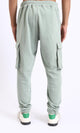 R207880 - Slip On Casual Cargo Pants - Mint Green