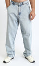 R207926 - Wide Leg Trendy Jeans - Ice Blue
