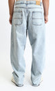 R207926 - Wide Leg Trendy Jeans - Ice Blue