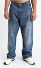 R207927 - Wide Leg Trendy Jeans - Medium Blue