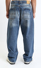 R207927 - Wide Leg Trendy Jeans - Medium Blue