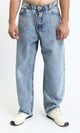 R207928 - Wide Leg Trendy Jeans - Light Blue