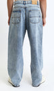 R207928 - Wide Leg Trendy Jeans - Light Blue