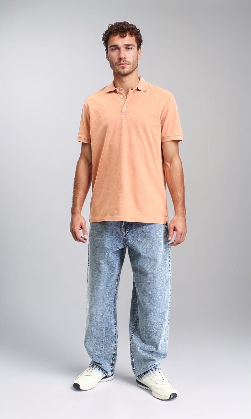 R207928 - Wide Leg Trendy Jeans - Light Blue