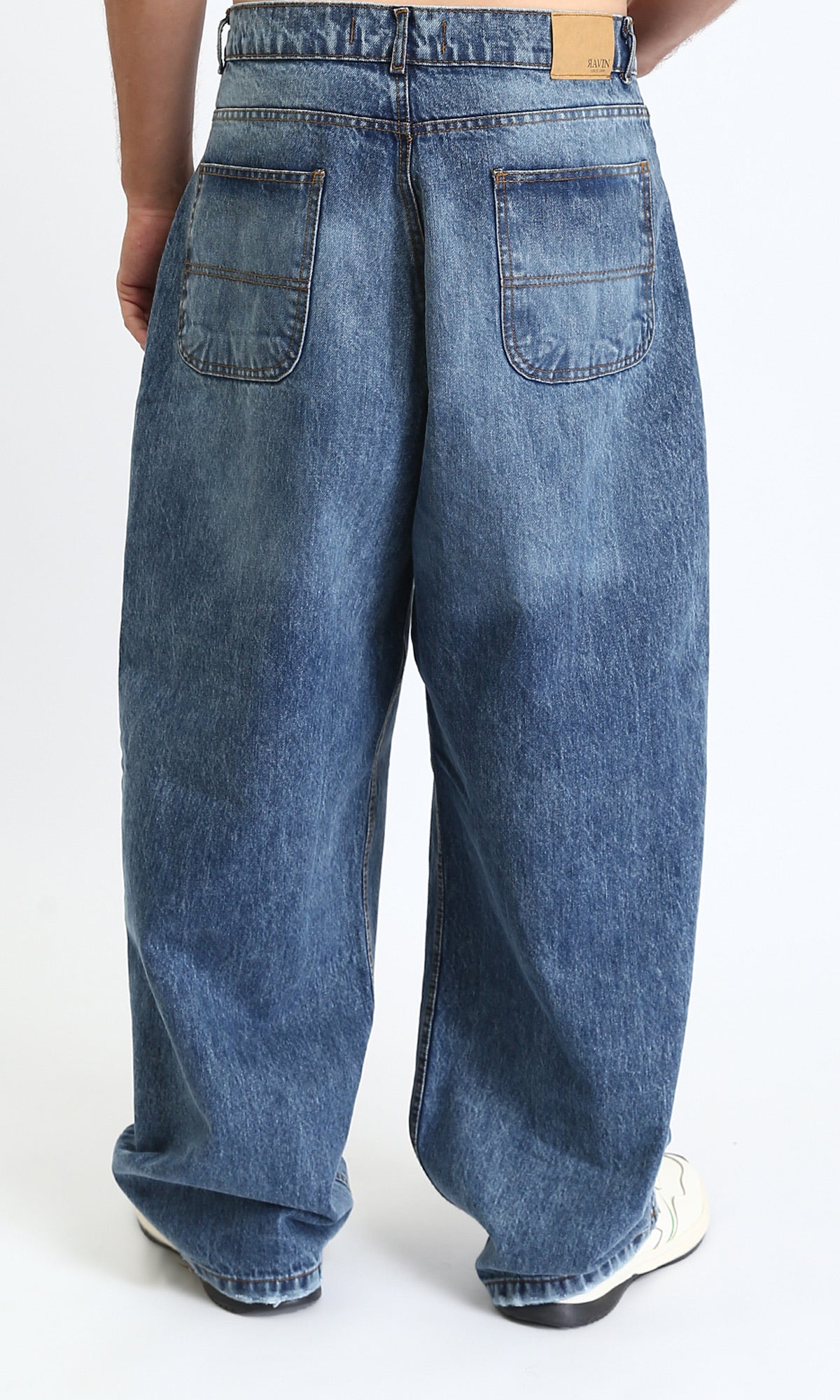 R207929 - Wide Leg Trendy Jeans - Standard Blue