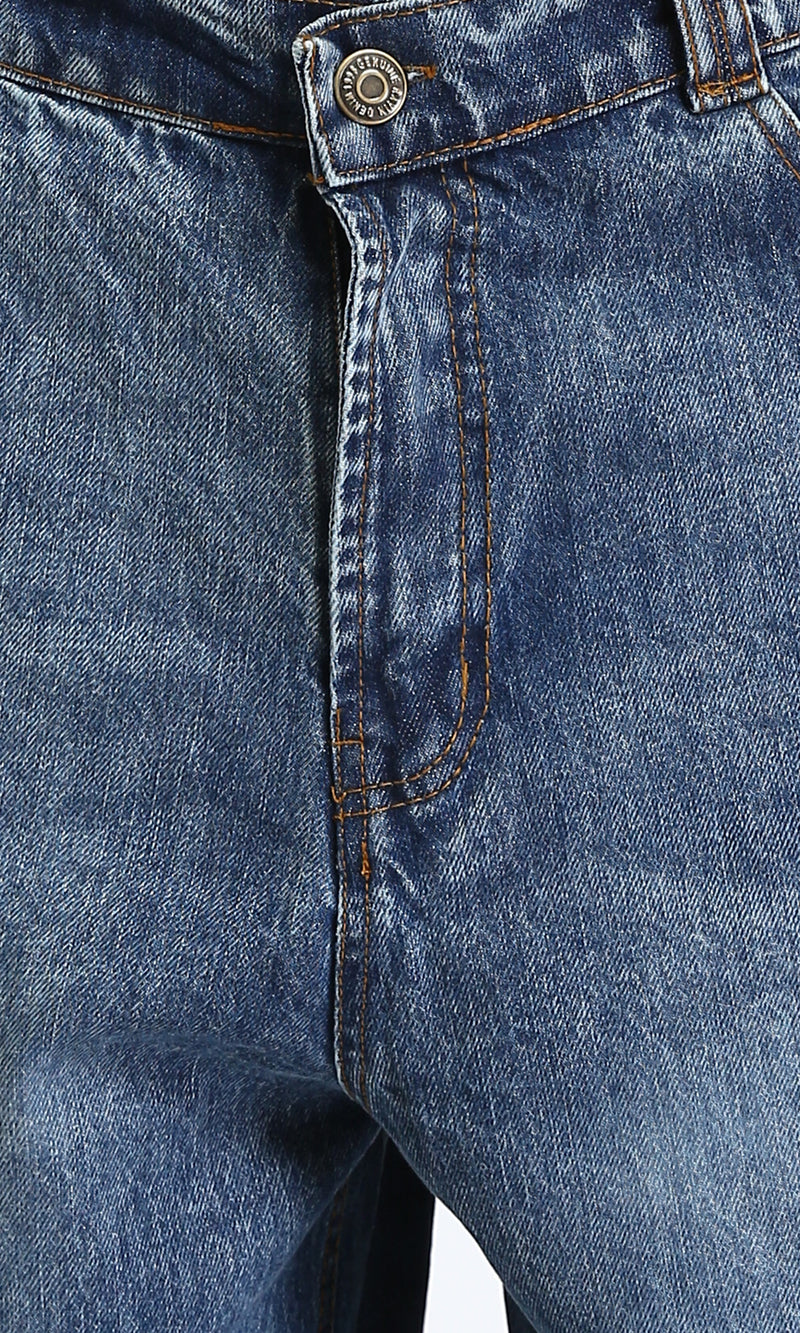 R207929 - Wide Leg Trendy Jeans - Standard Blue