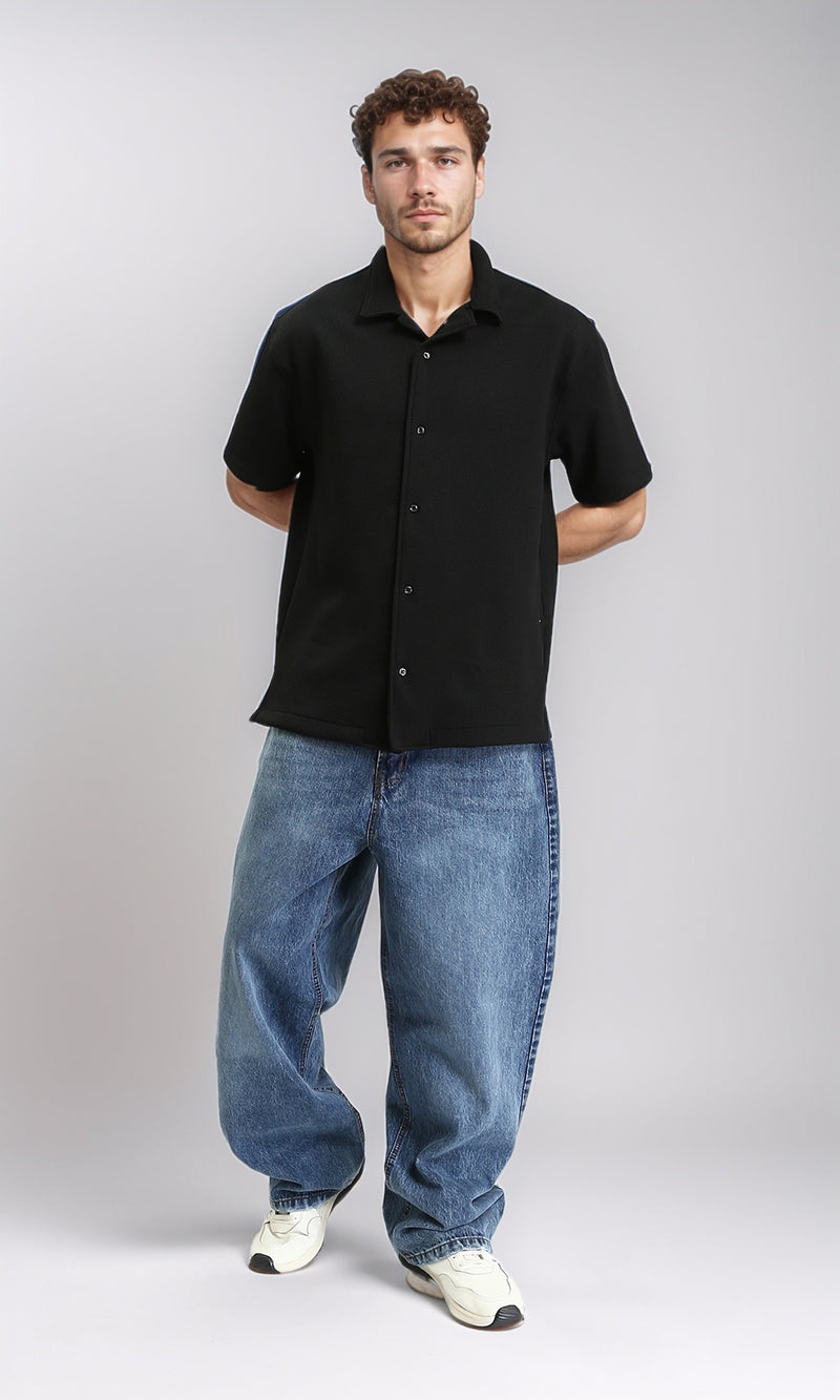 R207929 - Wide Leg Trendy Jeans - Standard Blue