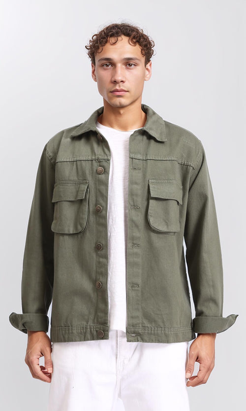 Olive Green Utility Field Jacket - R207960