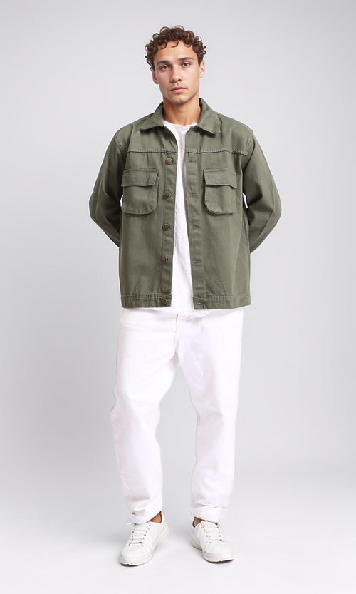 Olive Green Utility Field Jacket - R207960