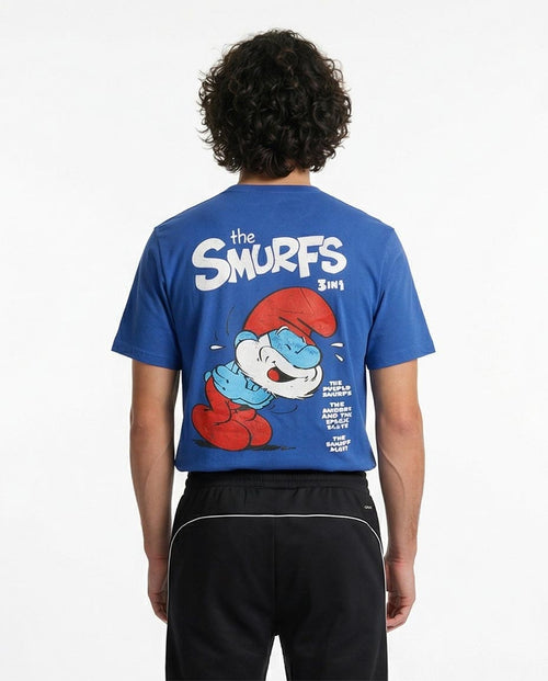 Ravin x The Smurfs: "Just Smurfs" Graphic Crew Neck T-Shirt - Blue - R207961