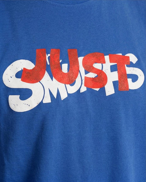 Ravin x The Smurfs: "Just Smurfs" Graphic Crew Neck T-Shirt - Blue - R207961