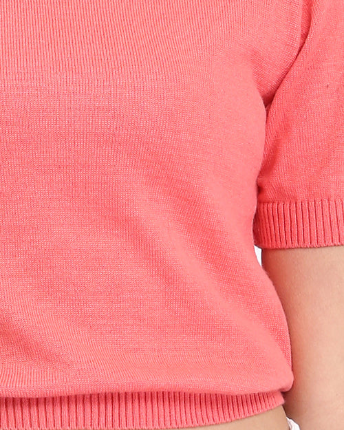 Ravin Women’s Short Sleeve Fine-Knit Cropped Sweater - R207981