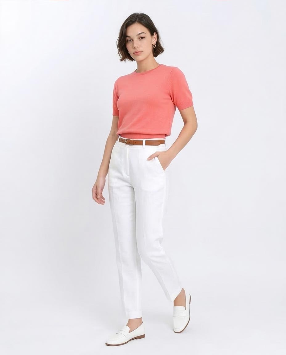 Ravin Women’s Short Sleeve Fine-Knit Cropped Sweater - R207981