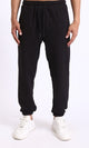 R208092 - Solid Slip On Pants with Hem - Black
