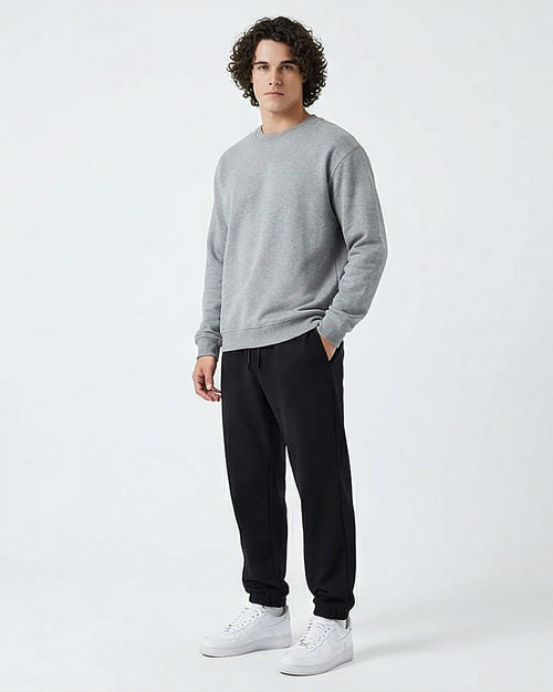 R208092 - Solid Slip On Pants with Hem - Black