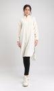 R208122 - Solid Long Shirt with Hidden Buttons - Cream