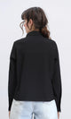 R208127 - Buttons Down Long Sleeves Textured Shirt - Black