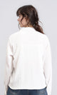 R208128 - Buttons Down Long Sleeves Textured Shirt - White