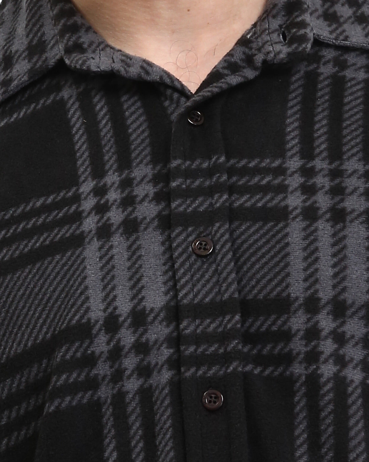 Ravin Men’s Relaxed-Fit  Plaid Shirt – Charcoal & Black - R208156