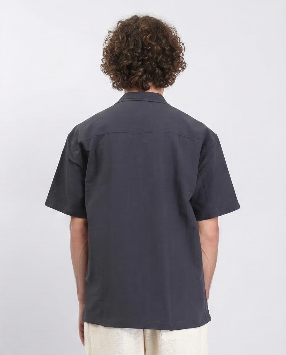 Ravin | Men's Relaxed Utility Resort Shirts - Dark Grey - R208160