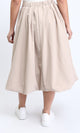 R208163 - Slip On Fashionable Balloon Skirt - Dark Beige
